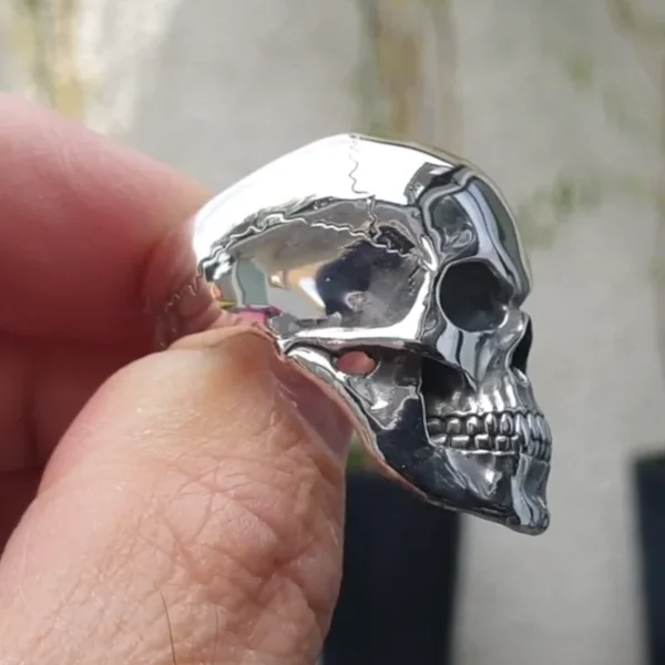 Biker Rings Ghost Head Skull Rings for men - Image 3