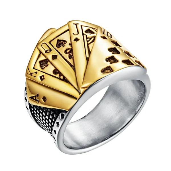 biker Ring vintage Game Poker Rock Punk - Image 6