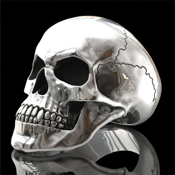 Biker Rings Ghost Head Skull Rings for men - Image 4