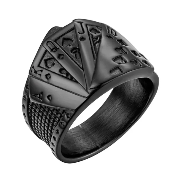 biker Ring vintage Game Poker Rock Punk - Image 8