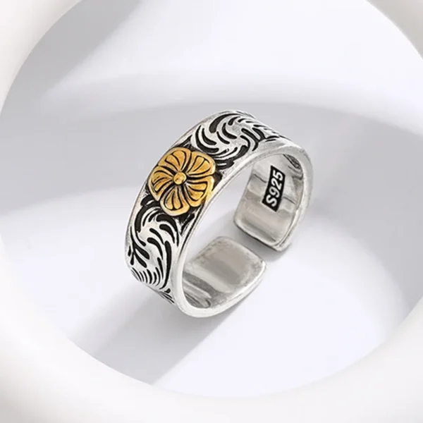 Flower ring design decorative yellow Christmas - Image 7