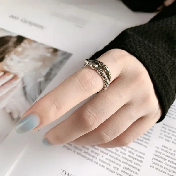 snake ring New Silver Unisex Gifts friend - Image 2