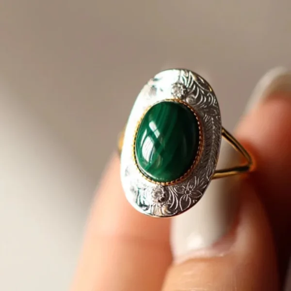 malachite ring