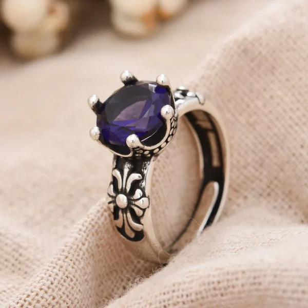 sterling silver amethyst ring