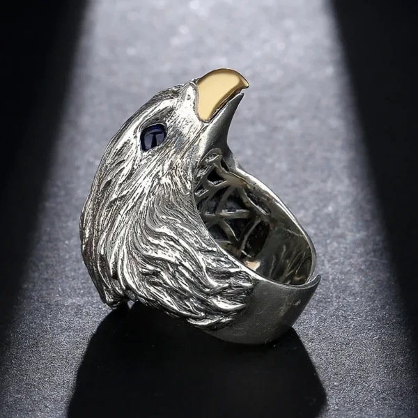 biker ring Eagle Animal Sterling Silver top1 - Image 3