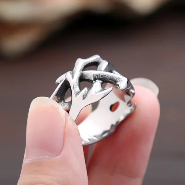 crown of thorns ring Unisex men and women - Image 3