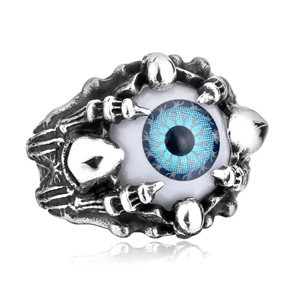 skull ring Evil Eye 3 colors with Halloween Gift - Image 2