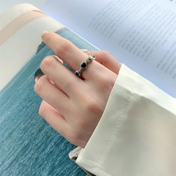 Silver ring Romantic Colorful Love womens - Image 2