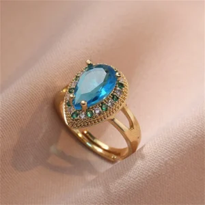 blue crystal ring