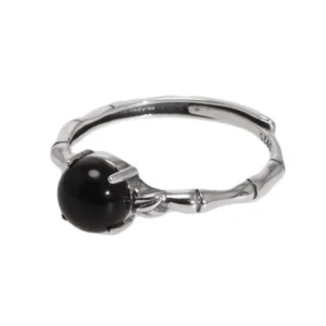 Black silver ring