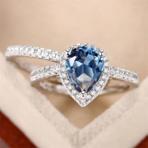 blue crystal ring