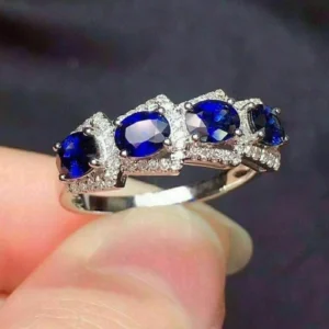 blue crystal ring