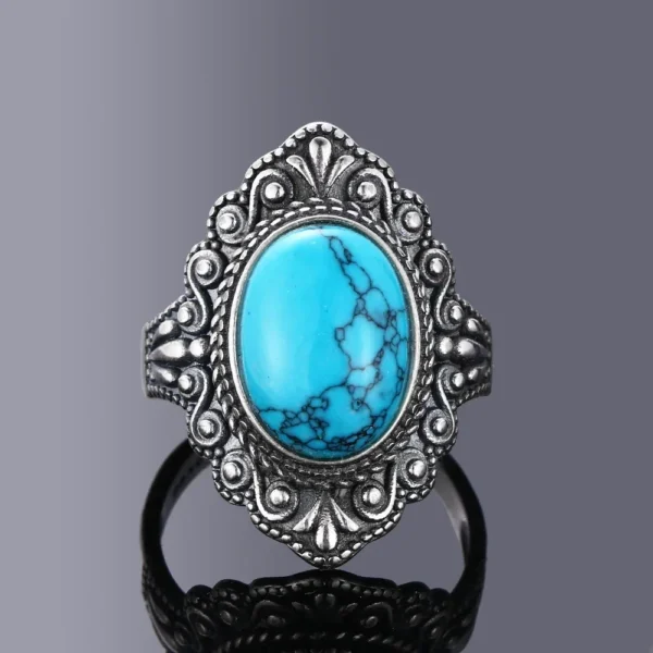 Boho ring Natural Labradorite for Women - Image 8