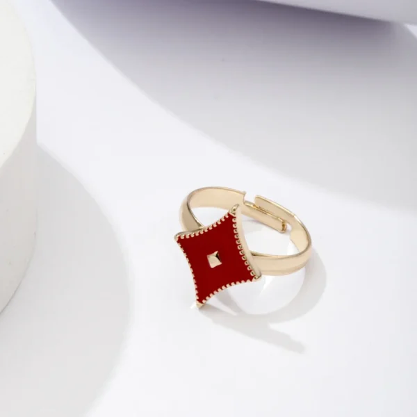Poker ring style Heart for Women Gift - Image 4